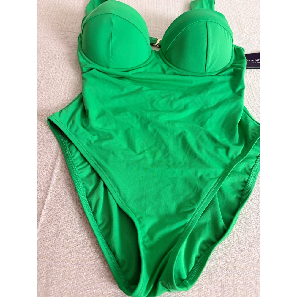 kate spade Vibrant Green Molded Cup One-Piece Swimsuit - Picture 8 of 10